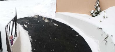 Schneeschmelze System Weg